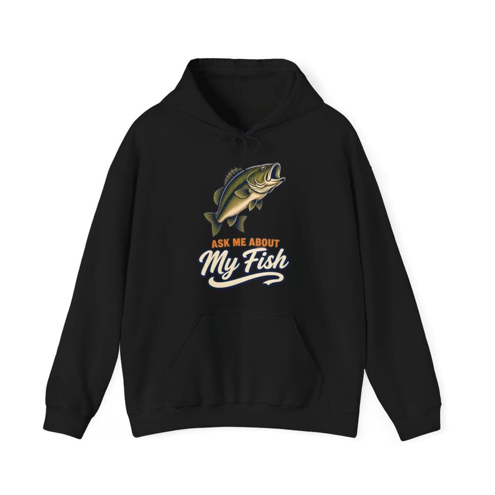 Ask Me About My Fish Bass Hoodie mockup