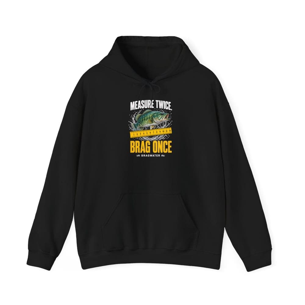 Brag Once Bass Ruler Funny Fishing Hoodie mockup
