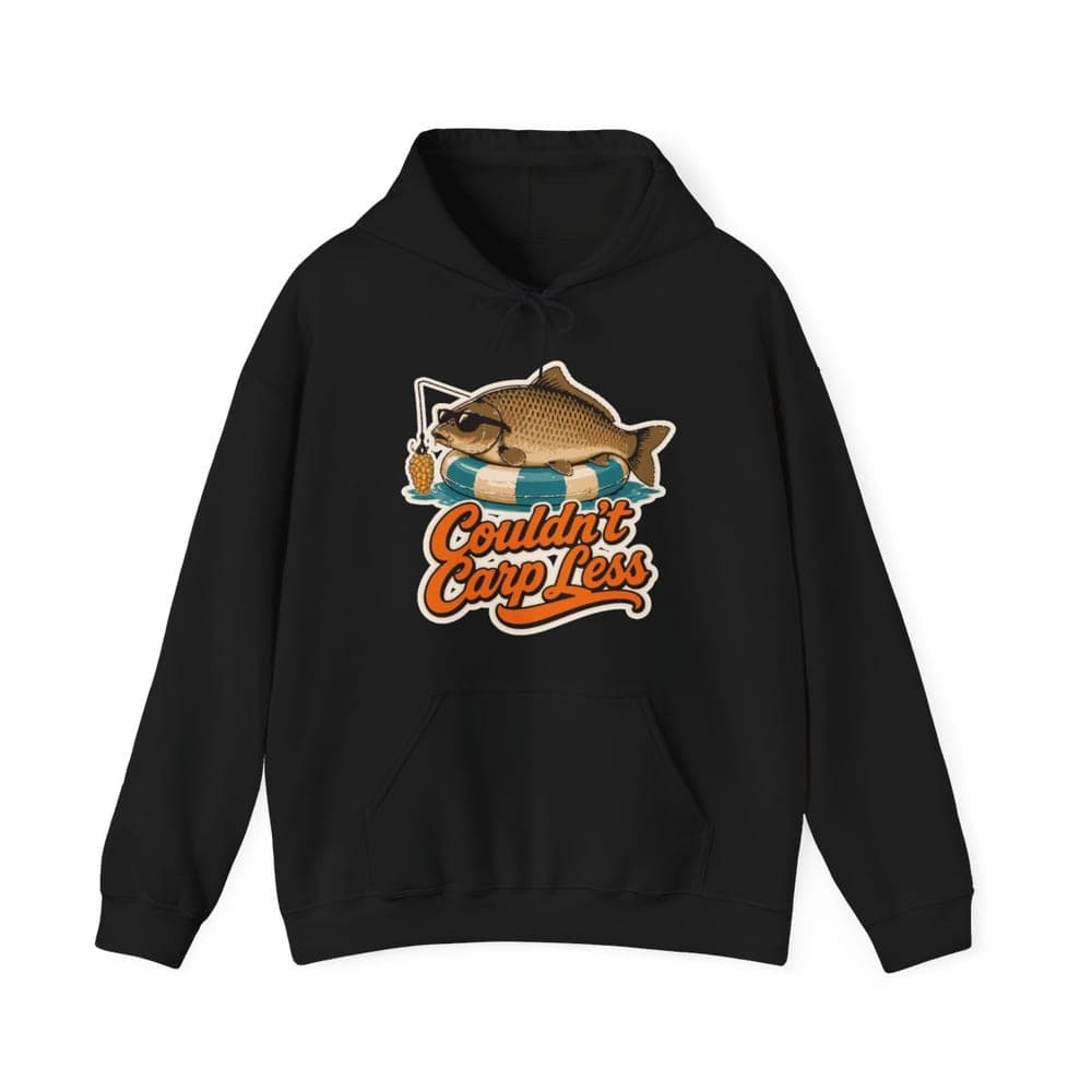 Couldn't Carp Less Common Carp Hoodie in Black