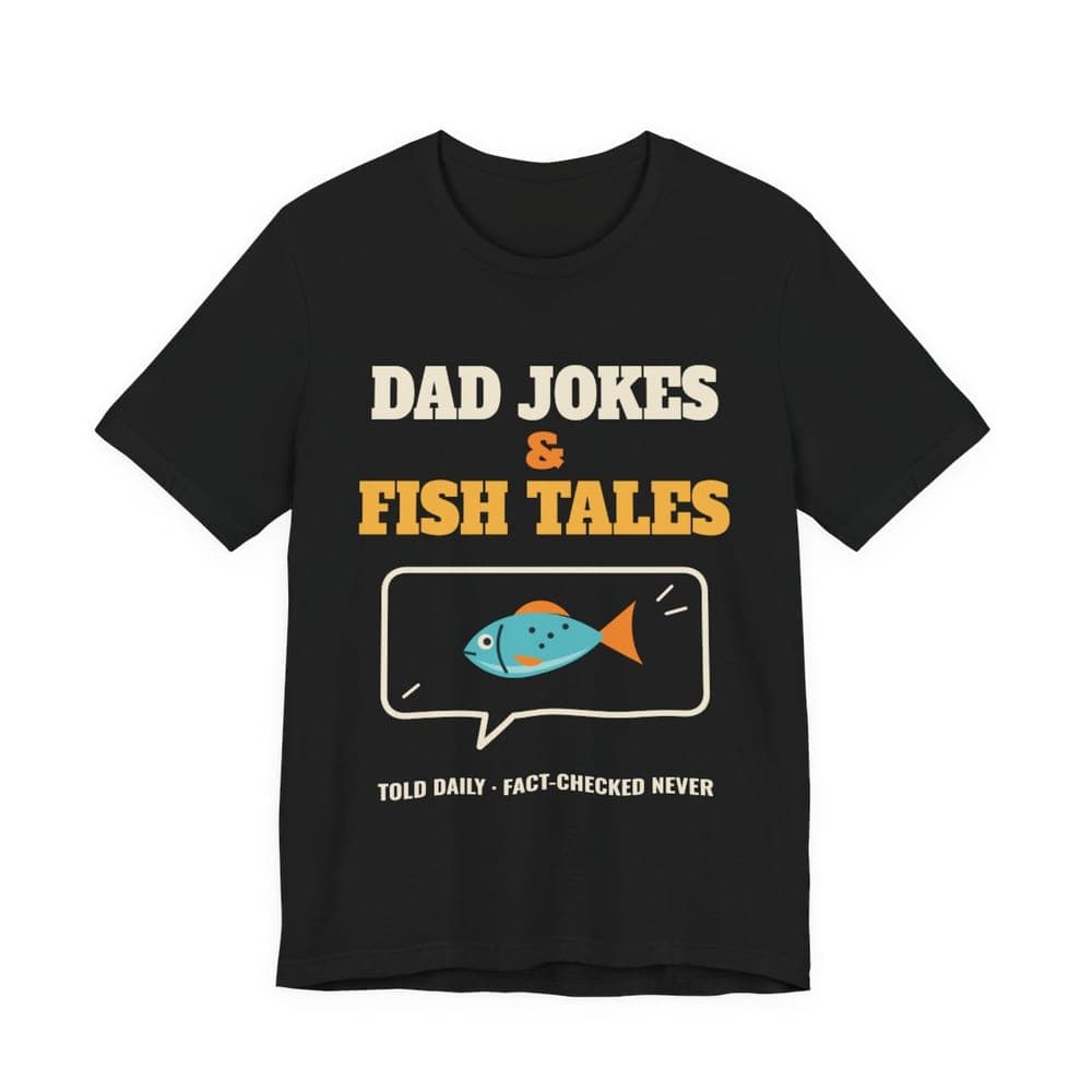 Dad Jokes & Fish Tales Fishing Dad T-Shirt mockup