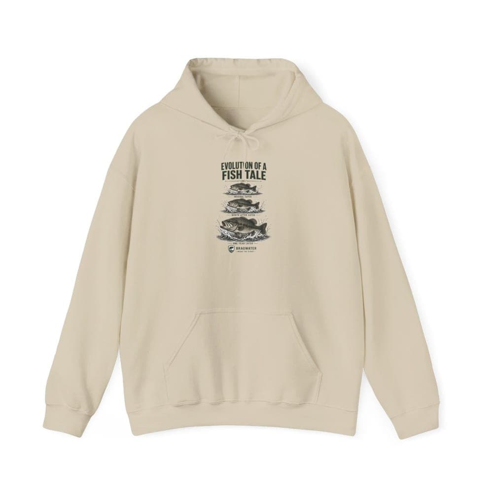 Evolution of a Fish Tale Funny Fishing Hoodie mockup