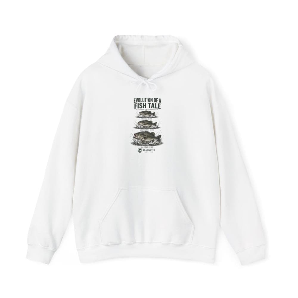 Evolution of a Fish Tale Funny Fishing Hoodie mockup