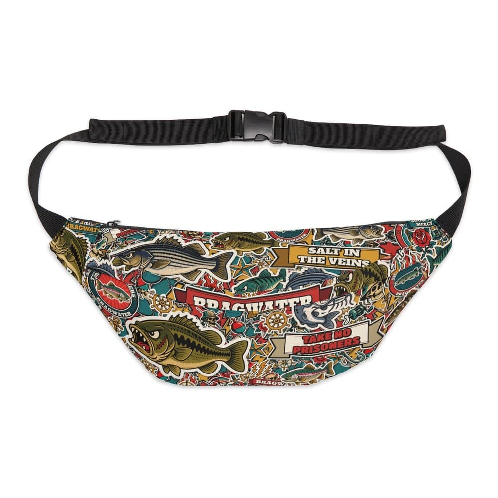 Fishing Sticker Bomb Fanny Pack mockup