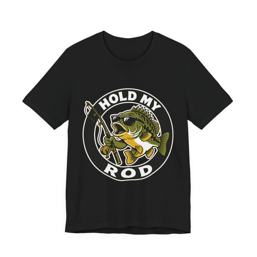 Hold My Rod Bass Tee mockup