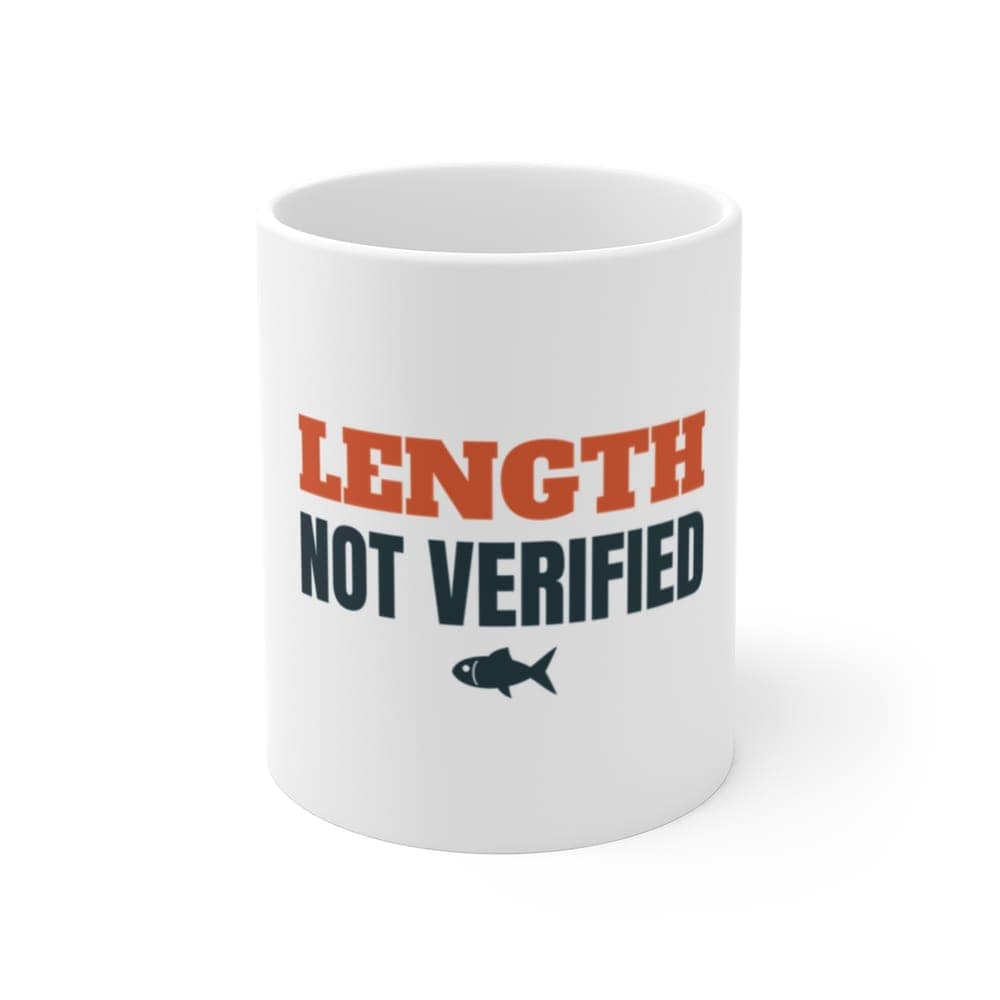 Length Not Verified Funny Fishing Mug mockup