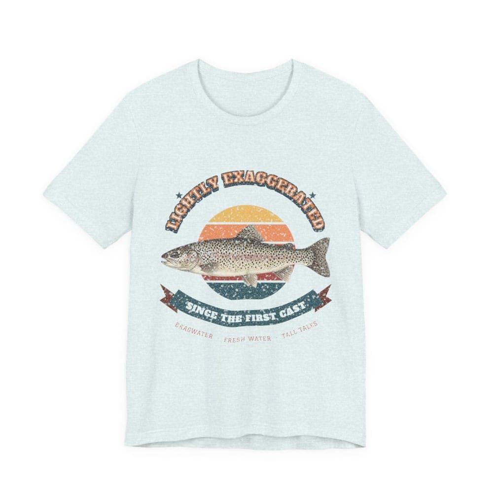 Lightly Exaggerated Trout Fishing T-Shirt mockup