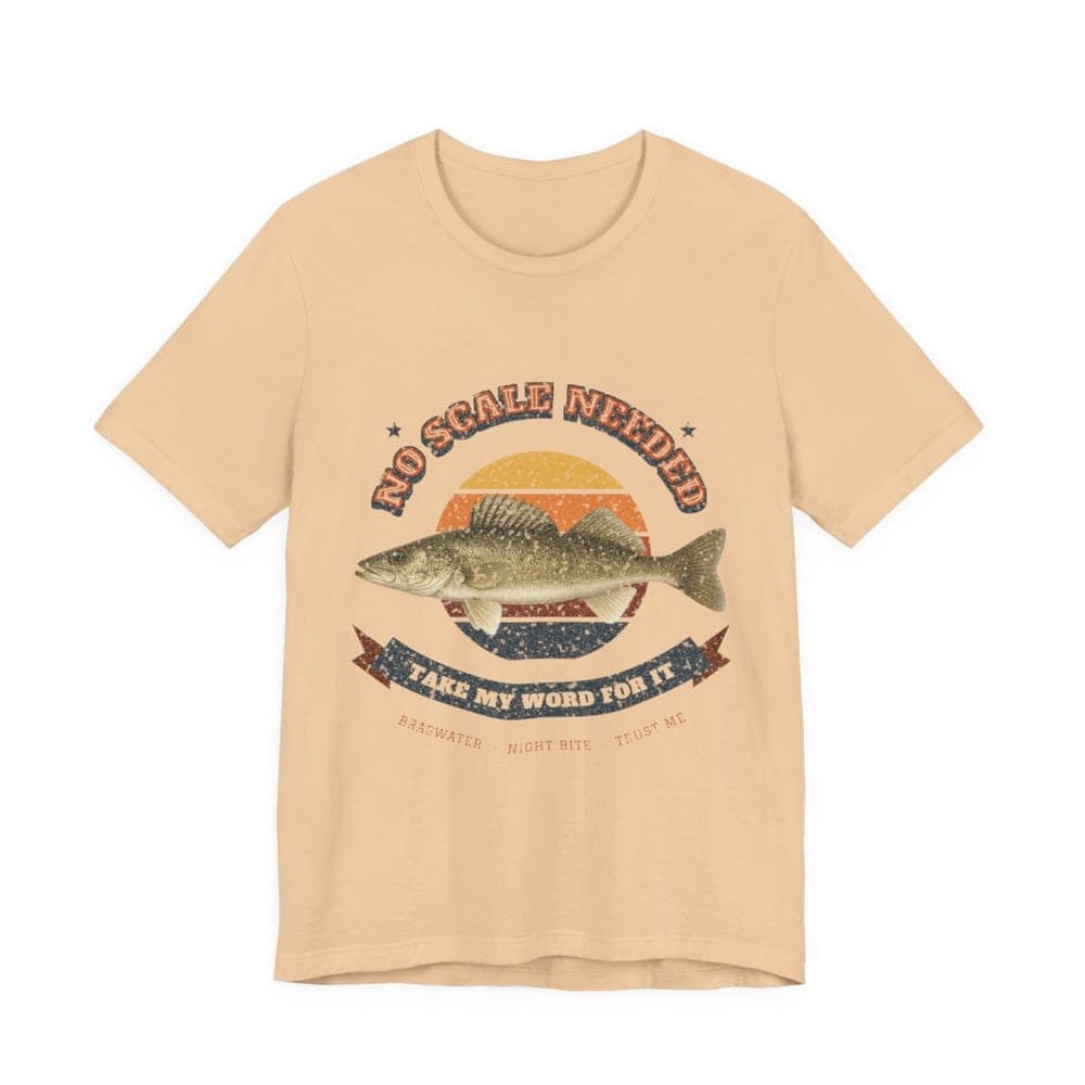 No Scale Needed Walleye Fishing T-Shirt mockup