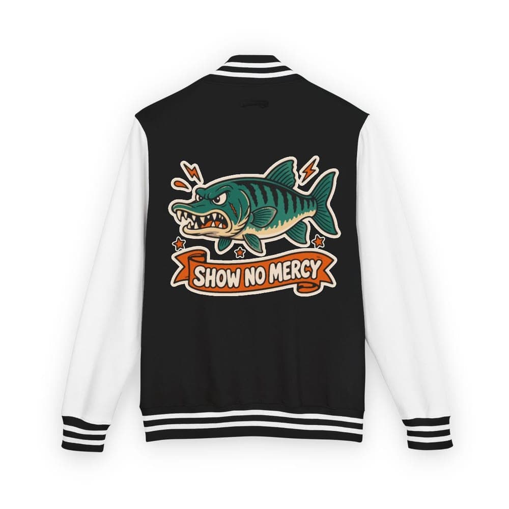 Show No Mercy Musky Letterman Jacket mockup