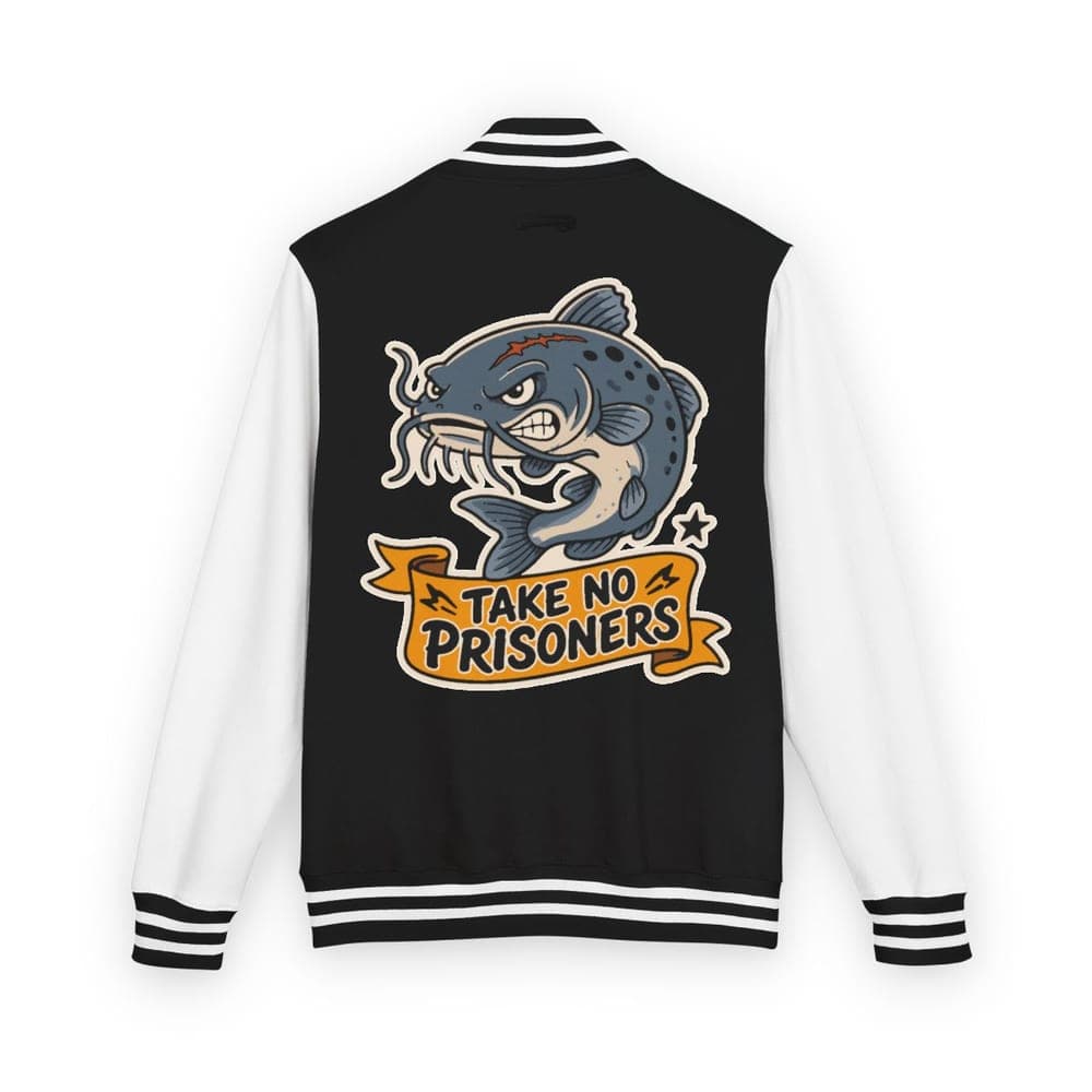 Take No Prisoners Channel Catfish Letterman Jacket mockup