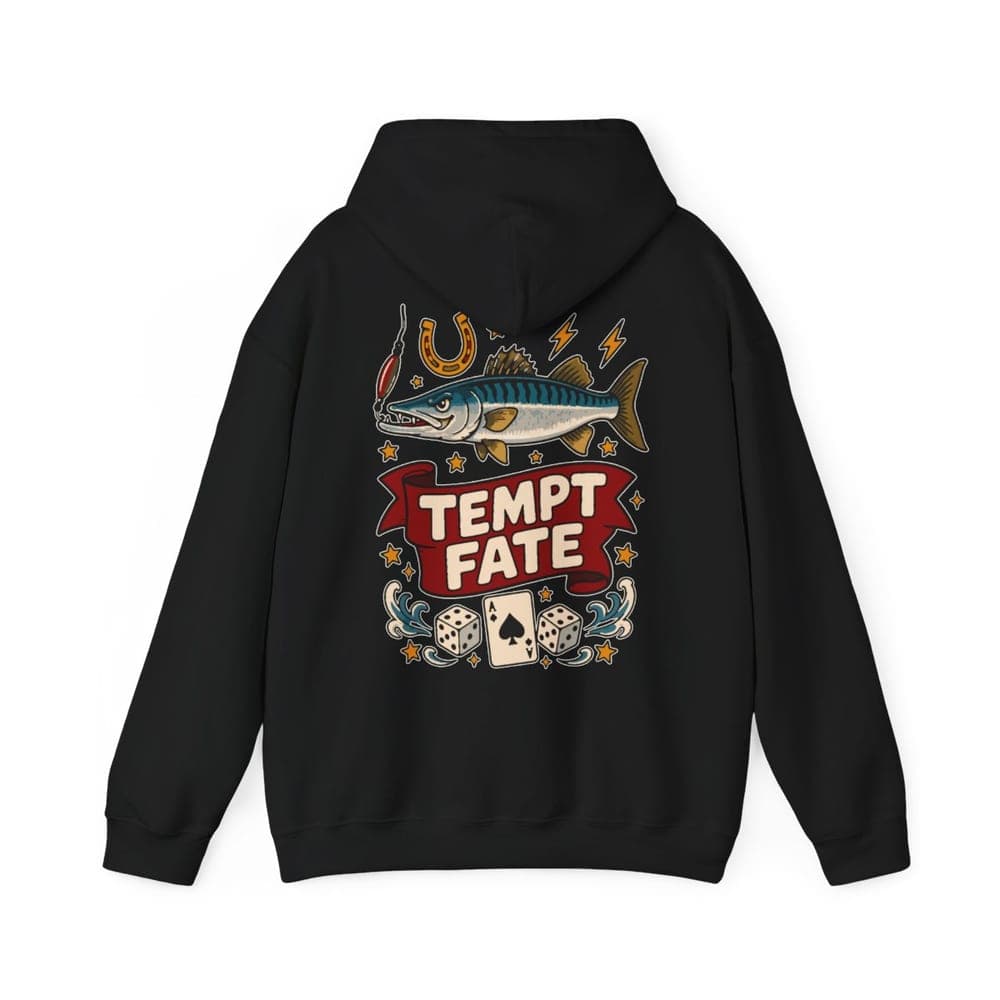 Tempt Fate Great Barracuda Hoodie in Black, back view
